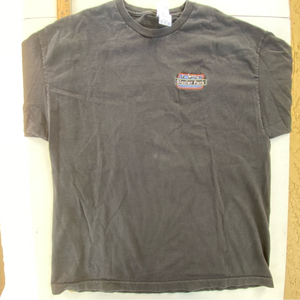 Vintage T Shirt with Patch Montana Glacier Park size 2x xxl